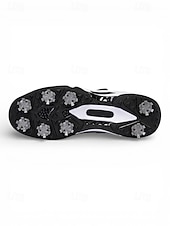 cheap Men's Golf Shoes-Men's Red and White Golf Shoes with Shock Absorption, Comfortable Footwear for Golf &amp; Active Lifestyles
