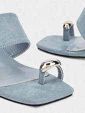 preiswerte Hochzeitsgast-Staubblaue Keilabsatz-Sandalen für Damen, weiche, minimalistische Schuhe mit offener Zehenpartie für Hochzeitsgäste bei Hochzeiten in der Stadt