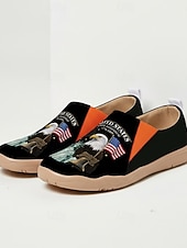  250η Επέτειος Ηνωμένων Πολιτειών Γυναικεία Παπούτσια Slip-On με εκτύπωση ΗΠΑ – Ελαφριά Παπούτσια Περιπάτου Πατριωτικός Αστικός Στυλ για Καθημερινή Χρήση Φεστιβάλ και Ταξίδια