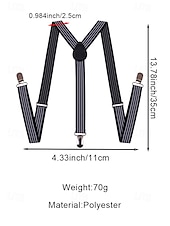 Недорогие Свадьба ACC-Регулируемые эластичные подтяжки для брюк, эластичные полиэстеровые Y-образные подтяжки, различные цвета, классический формальный стиль, идеально подходят для свадеб, Дня святого Валентина, вечеринок и повседневной носки.
