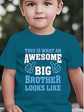 voordelige Grappige 3D-humor voor jongens-Jongens 3D Grafisch Brief T-shirt Korte mouw 3D-afdrukken Zomer Lente Sport Modieus Streetwear Kinderen 4-12 jaar Strakke ronde hals Casual Dagelijks Buiten Normale pasvorm