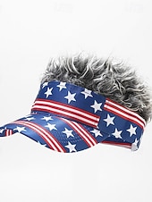 abordables Accessoires-Casquette à visière Drapeau Américain Étoiles et rayures Rétro Vintage Drôle Patriotique 1776-2026 pour Unisexe Adulte Impression 3D  pour Jour de l'Indépendance / 4 Juillet 4 Juillet Extérieur
