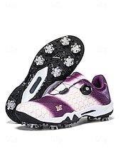 Χαμηλού Κόστους Ανδρικά Παπούτσια Γκολφ-Ανδρικά κόκκινα και μαύρα παπούτσια γκολφ – υψηλής ποιότητας συνθετικό δέρμα, αδιάβροχα, ιδανικά για γκολφ και ενεργό τρόπο ζωής σε εξωτερικούς χώρους