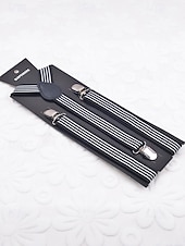 Недорогие Свадьба ACC-Регулируемые эластичные подтяжки для брюк, эластичные полиэстеровые Y-образные подтяжки, различные цвета, классический формальный стиль, идеально подходят для свадеб, Дня святого Валентина, вечеринок и повседневной носки.