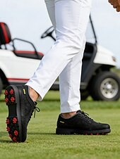 economico Scarpe da Golf da Uomo-Per uomo Vintage Sportivo Casual All'aperto Golf Microfibra Confortevole Allacciatura Nero Bianco Giallo Estate Primavera Autunno
