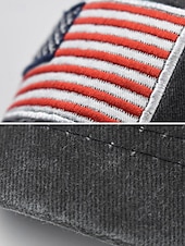 billige Tilbehør-United States 250th Anniversary Menns Brodert USA Baseball Cap Justerbar Caps i bomull Flerfarget Patriotisk Flaggbdesign USA Uavhengighetsdag Festivaler og Hverdagscasual