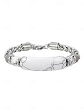 levne Jedinečné náramky-Tyrkysová Silný řetězec Móda Módní Přizpůsobeno Kámen Náramek šperky Stříbrná / Trávová zelená Pro Denní Dar Dovolená