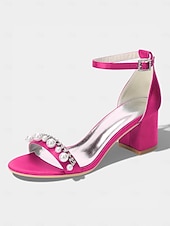 halpa Morsian-Naisten norsunluunväriset kristallipalikkakorkosandaalit, elegantit nilkkaremmillä varustetut hääkengät moderneihin kaupunkihäihin