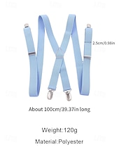 Недорогие Свадьба ACC-Мужские эластичные подтяжки из полиэстера – различные цвета, эластичный материал, стильные и удобные для свадеб, ужинов и торжественных мероприятий.
