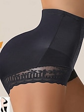 baratos Cuecas adelgaçantes-Mulheres Cintas Ativo Doce Cor imaculada Renda Calção Férias Rua Encontro Sem Manga Preto Bege Verão Primavera Fino
