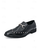 ieftine Mocasini-Mocasini aurii pentru bărbați – pantofi eleganți cu cataramă decorativă, ideali pentru evenimente formale, petreceri și nunți