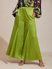  viidakkoperhosiset silkkiset satiinileveälahkeiset housut