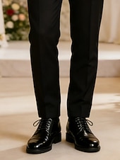 tanie Buty Oxford-Męskie Oksfordki Buty Derby formalne Buty Skórzane Mokasyny Spacery Biznes Klasyczny Codzienny Codzienny Na zewnątrz Ślub Skóra nappa Wygodny Niepoślizgowy / a Oddychający Sznurowane Czarny Brązowy