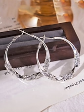 billiga Bröllop ACC-Damörhängen med strassutsmyckning, flera färger, legeringsmaterial, perfekta för bröllop och fester