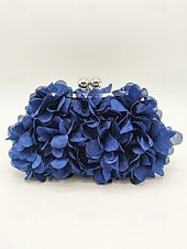 cheap Wedding Accessories-Women's Polyester Floral Clutch Bag with Short Chain Strap, Elegant 3D Petal Design, Multicolor Options, Lightweight Evening Handbag, Perfect for Weddings, Parties &amp; Formal Events