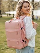 economico Zaini per Università-Zaino da viaggio unisex in nylon, borsa da viaggio multicolore di grande capacità con porta di ricarica USB e custodia per bagagli, stile moderno e minimalista per lavoro, viaggi d'affari, viaggi e spostamenti quotidiani