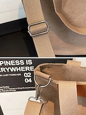abordables Bolsos de mano y tote-Bolso grande de lona de poliéster para mujer con correa de hombro ajustable, bolso bandolera versátil en varios colores, bolso informal diario para viajes, trabajo y compras.