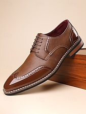 cheap Derby Shoes-Men's Brown Brogue Shoes – Classic and Elegant Design for Formal Occasions and Weddings