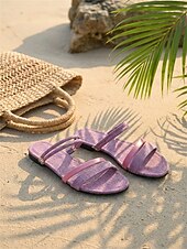 billiga Kvinnor-Blå denimsandaler med flera remmar för dam – avslappnad tropisk ö-stil, bekväma sandaler med öppen tå för strandpromenader och sommarresorter