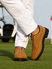 economico Scarpe da Golf da Uomo-Per uomo Vintage Sportivo Casual All'aperto Golf Microfibra Confortevole Allacciatura Nero Bianco Giallo Estate Primavera Autunno