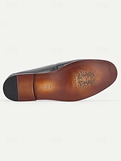 cheap Loafers-Men's Black Leather Loafers – Premium Design, Classic Style, Perfect for Weddings, Church Ceremonies and Formal Occasions