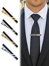 economico Matrimonio ACC-Fermacravatta in lega da uomo, vari colori, design elegante per matrimoni e spostamenti di lavoro, accessorio elegante e durevole