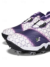 Χαμηλού Κόστους Ανδρικά Παπούτσια Γκολφ-Ανδρικά κόκκινα και μαύρα παπούτσια γκολφ – υψηλής ποιότητας συνθετικό δέρμα, αδιάβροχα, ιδανικά για γκολφ και ενεργό τρόπο ζωής σε εξωτερικούς χώρους