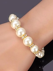 cheap Wedding Accessories-Women's Faux Pearl Jewelry Set, Elegant Gold &amp; Silver Tone, Necklace, Earrings &amp; Bracelet, Perfect for Weddings and Formal Occasions