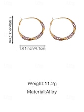 billiga Bröllop ACC-Damörhängen med strassutsmyckning, flera färger, legeringsmaterial, perfekta för bröllop och fester