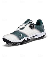 Χαμηλού Κόστους Ανδρικά Παπούτσια Γκολφ-Ανδρικά κόκκινα και μαύρα παπούτσια γκολφ – υψηλής ποιότητας συνθετικό δέρμα, αδιάβροχα, ιδανικά για γκολφ και ενεργό τρόπο ζωής σε εξωτερικούς χώρους