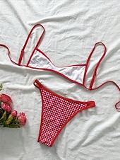 economico Bikini-Per donna Costumi da bagno Bikini Due pezzi Perizoma Costume da bagno Snello Senza schiena Vacanza Abbigliamento da Spiaggia Floreale Grafico Scollo Tondo Senza Maniche Costumi da bagno