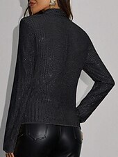 Χαμηλού Κόστους casual μπουφάν-Γυναικεία Μπλέιζερ Casual Jacket Άνετο Κουρελού Πούλιες Μοντέρνα Καθημερινό Συμπαγές Χρώμα Causal Πάρτι Καθημερινά Ρούχα Εξόδου Κοντό Όρθιος Γιακάς Κανονικό Μακρυμάνικο Εξωτερικά ενδύματα