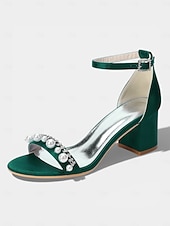 halpa Morsian-Naisten norsunluunväriset kristallipalikkakorkosandaalit, elegantit nilkkaremmillä varustetut hääkengät moderneihin kaupunkihäihin