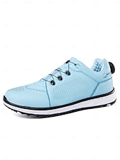 abordables Zapatos de Golf para Mujeres-Zapatos de golf rosas para mujer: zapatillas de golf elegantes y ligeras para mujer, suela amortiguadora para jugar al golf, entrenar, caminar y uso diario.