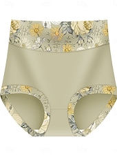 voordelige Corrigerende onderbroeken-Dames Loungewear Taille Trainer Modieus Sexy Casual Bloemig Lapwerk Dagelijks Huis Vakantie Zwart Geel Paars Groen Grijs Zomer Lente Herfst Winter Normale pasvorm
