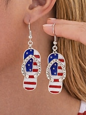  Vereinigte Staaten 250. Jubiläum Damen thematische Acryl Ohrringe – Mehrere Designs Rot Weiß und Blau perfekt für den Unabhängigkeitstag und US-Feierlichkeiten