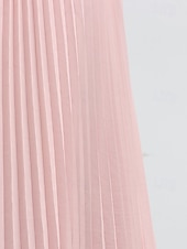 preiswerte Semi-formal / Cocktail-Zweiteilig A-Linie Knöchellänge Kleid für Hochzeitsgäste Kleider für Hochzeitsgäste Elegant Vintage Täglich Langarm Revers Gartenparty Hochzeit mit 3D-Blumen Falten