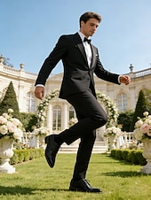 cheap Oxford Shoes-Men's Oxfords Derby Shoes Dress Shoes Business Classic Daily Office &amp; Career Party &amp; Evening Leather Cowhide Wear Proof Lace-up Black Yellow Blue Spring Fall