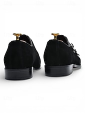 billiga Monk Shoes-Men's Formal Double Monk Strap Shoes – Elegant Leather Shoes for Weddings, Business Events and Formal Occasions