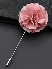 preiswerte Hochzeit ACC-Anstecknadel aus Polyester mit Blumenmuster für Herren, mehrfarbige Stoffblume, eleganter minimalistischer Stil für Trauzeugen, Hochzeiten, formelle Abendessen, Bankette und Abendveranstaltungen