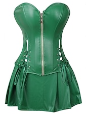 cheap Dresses-Medieval Renaissance Steampunk Dress Corset Pirate Fancy Dress Women's Pirate Fantasy Halloween Carnival Performance LARP Ren Faire Adults' Dress