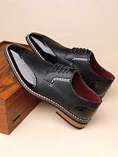 cheap Derby Shoes-Men's Brown Brogue Shoes – Classic and Elegant Design for Formal Occasions and Weddings
