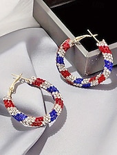  Vereinigte Staaten 250. Jubiläum Damen thematische Acryl Ohrringe – Mehrere Designs Rot Weiß und Blau perfekt für den Unabhängigkeitstag und US-Feierlichkeiten