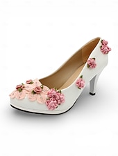 preiswerte Braut-Elfenbeinfarbene, geblümte Damen-Ballerinas mit Knöchelriemen, romantische Brautschuhe für eine Gartenhochzeit im Freien