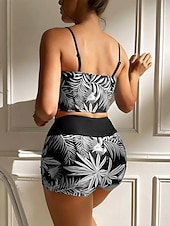 levne Sady bikin-Dámské Plavky Bikiny 2 ks Kraťasy Plavky Štíhlý Volná záda prázdniny Oblečení na pláž Do V Bez rukávů Plavky