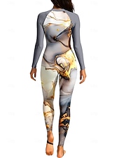 preiswerte One Pieces Rash Guards-Damen Anti UV Shirt Ganzkörper-Bademode Diveskin-Anzug Farbverlauf Frontreißverschluss UPF50+ Schnelltrocknend Hohe Elastizität Langarm Bademode Surfen Tauchen Schnorcheln Sommer