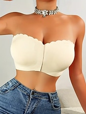 voordelige Tops-Dames Corrigerend ondergoed Modieus Eenvoudig Heldere kleur Blote rug Dagelijks Mouwloos Zwart Wit Bruin Beige Zomer Lente Herfst Winter