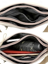 baratos Malas a tira-colo-Bolsa transversal feminina em nylon, com grande capacidade, leve e com vários bolsos, ideal para o dia a dia, viagens, compras e uso na cidade. Estilo casual multicolorido.