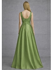 baratos Vestidos de baile-Sereia Longo Vestidos de noite Vestido de baile com sobressaia Vestido formal Elegante Sem Manga Decote V Casamento Formal Cetim Renda Sem parte Traseira com Bordado Apliques