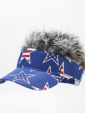 abordables Accessoires-Casquette à visière Drapeau Américain Étoiles et rayures Rétro Vintage Drôle Patriotique 1776-2026 pour Unisexe Adulte Impression 3D  pour Jour de l'Indépendance / 4 Juillet 4 Juillet Extérieur